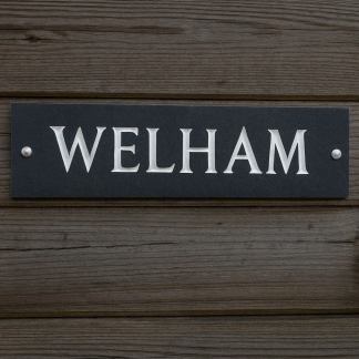 Hand Engraved Slate House Nameplate - 1 Line